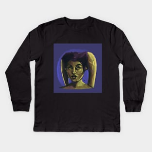 Hera - Portrait Kids Long Sleeve T-Shirt